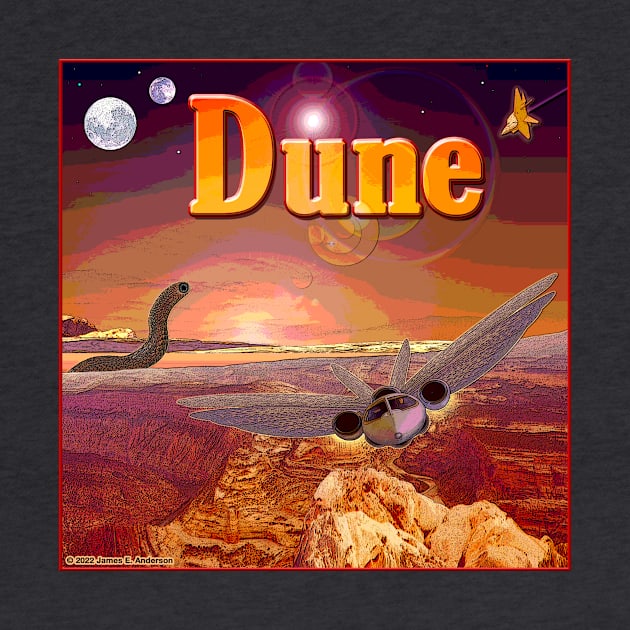 Dune: Worm & Thopter by JEAndersonArt